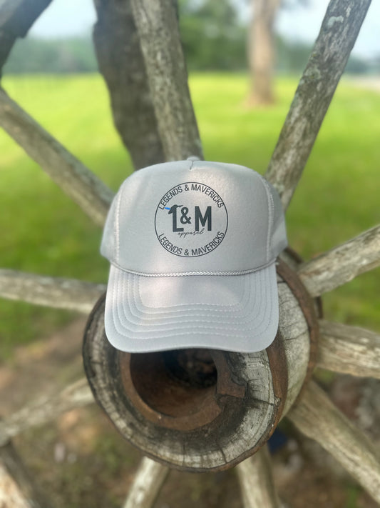 Silver L&M trucker hat