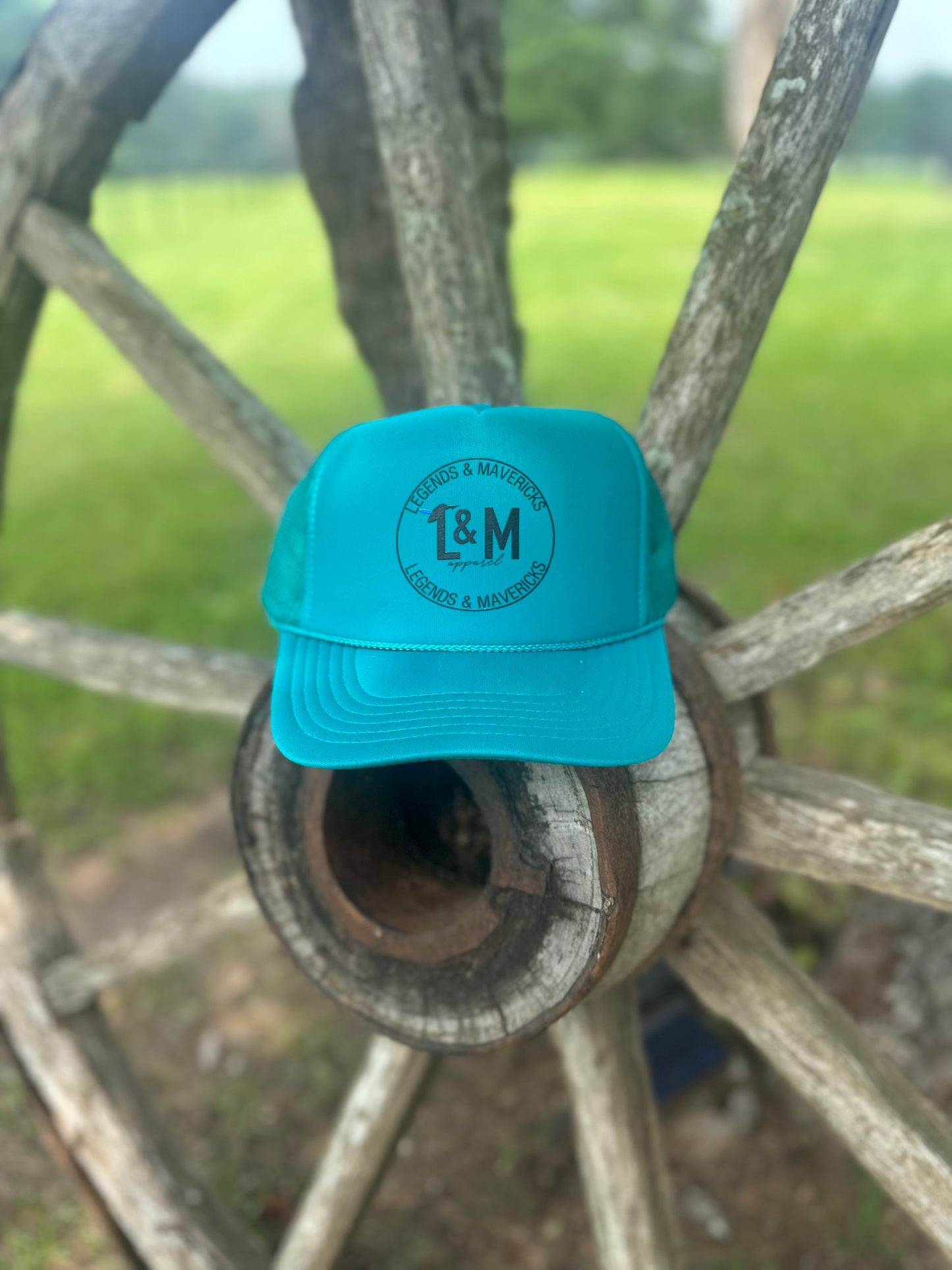 Teal L&M Trucker hat