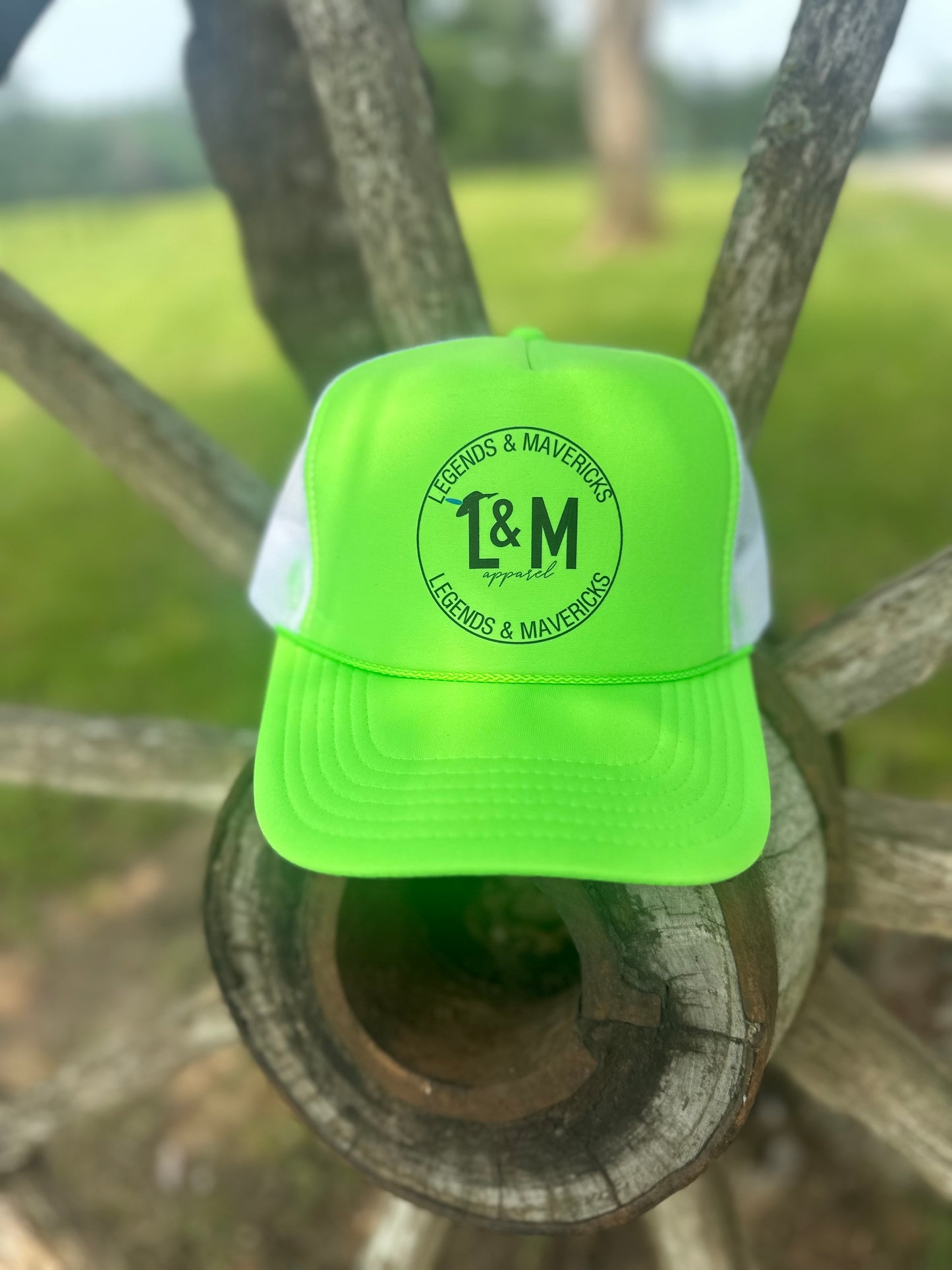 Lime/White Logo Trucker Cap