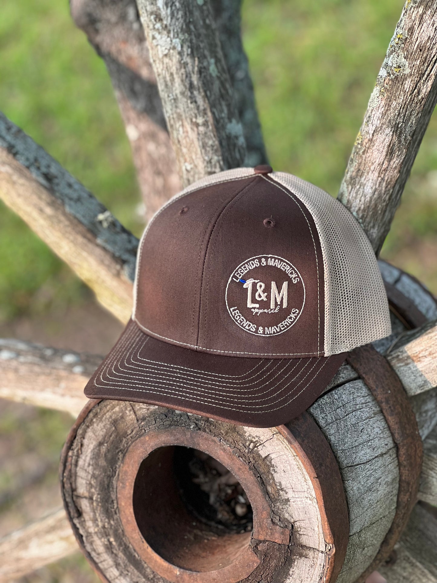 Chocolate/Tan Richardson 112 Logo Cap