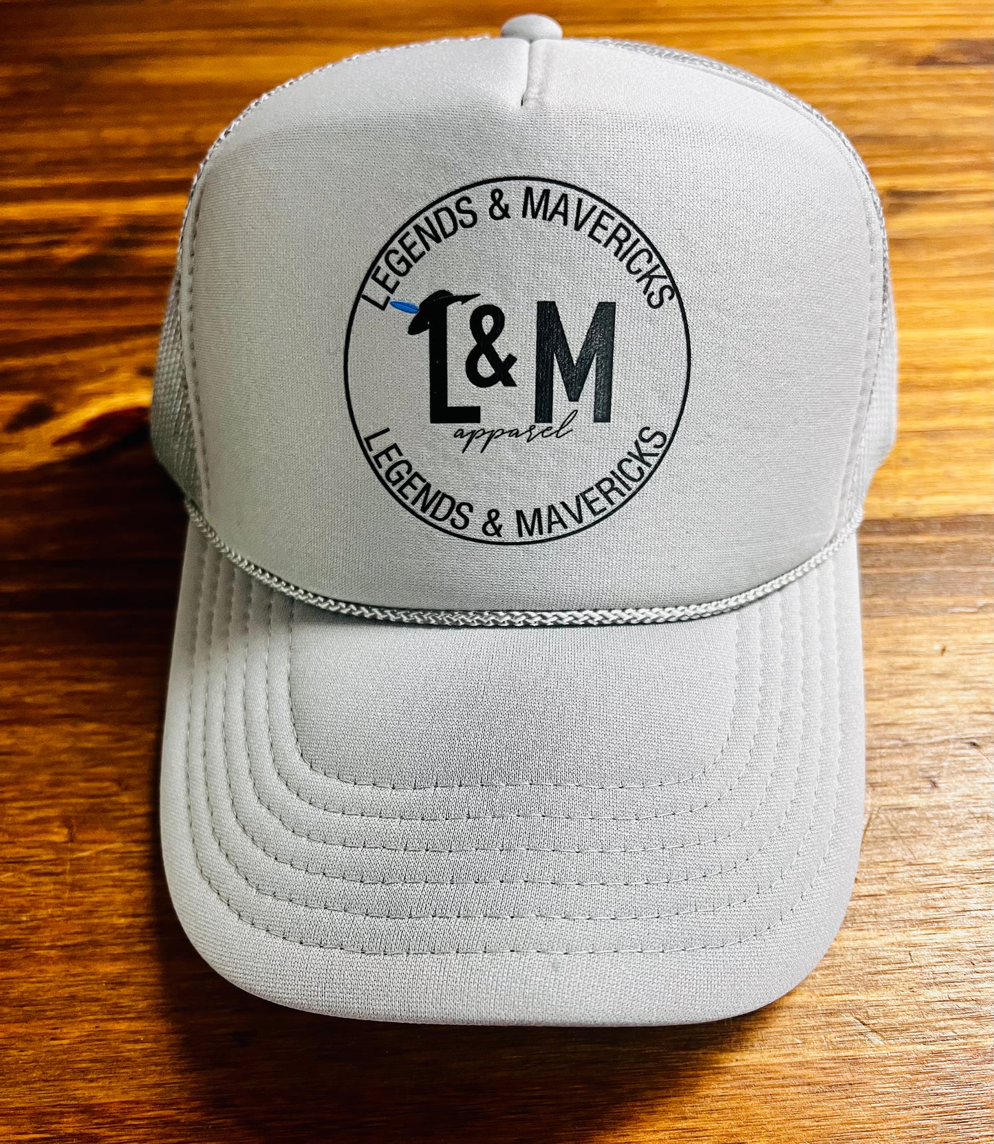 Silver L&M trucker hat