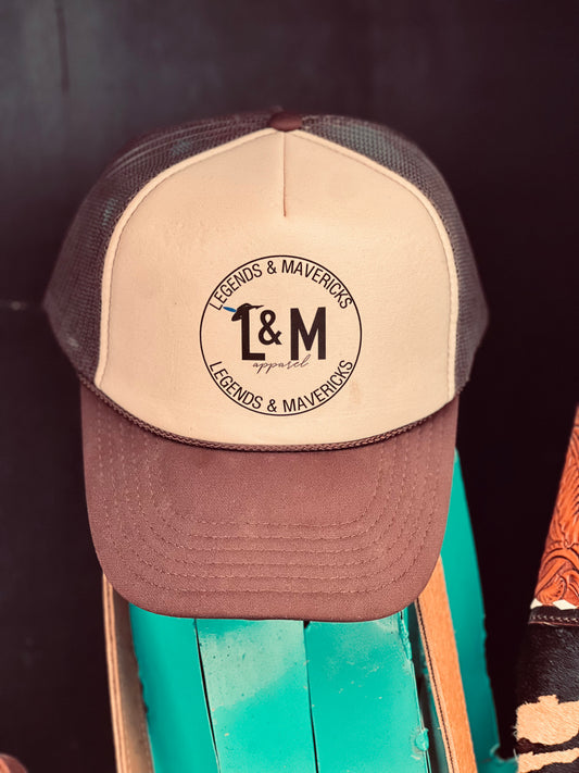 Chocolate/Tan Logo Trucker Cap